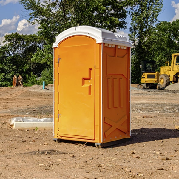 how often are the porta potties cleaned and serviced during a rental period in Higden